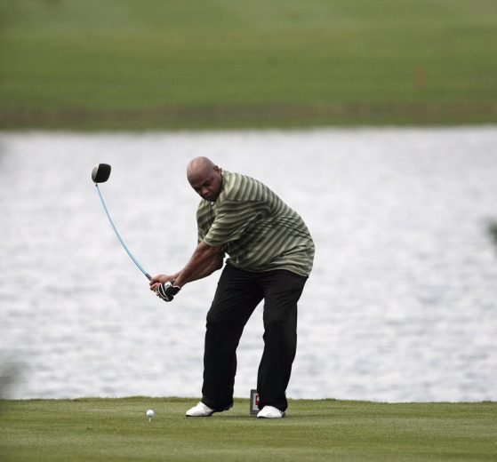A photo of Charles Barkley playing golf